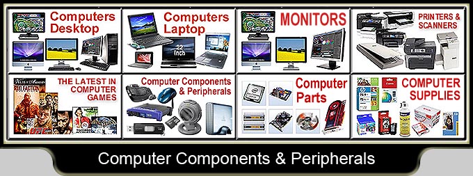 Desktop Computers, Laptop/Notebook Computers, Computer Monitors, Printers/Scanners, Computer Games, Computer Components, Computer & Printer Supplies