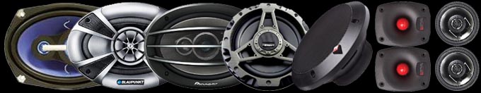 Car audio stereo speakers-Blaupunkt-Cerwin Vega-Kenwood-Kicker-Lanzar-Legacy-MB Quart-Orion-Performance-Teknique-Phoenix Gold-Pioneer-PowerAcoustik-Pyle-Pyramid-Rockford Fosgate-Soundstream-Volfenhag 6X9-inch 6X8-inch 5X7-inch 4X10-inch 4X6-inch 6 A 1/2 -inch 5.25-inch 4-inch 3.5-inch